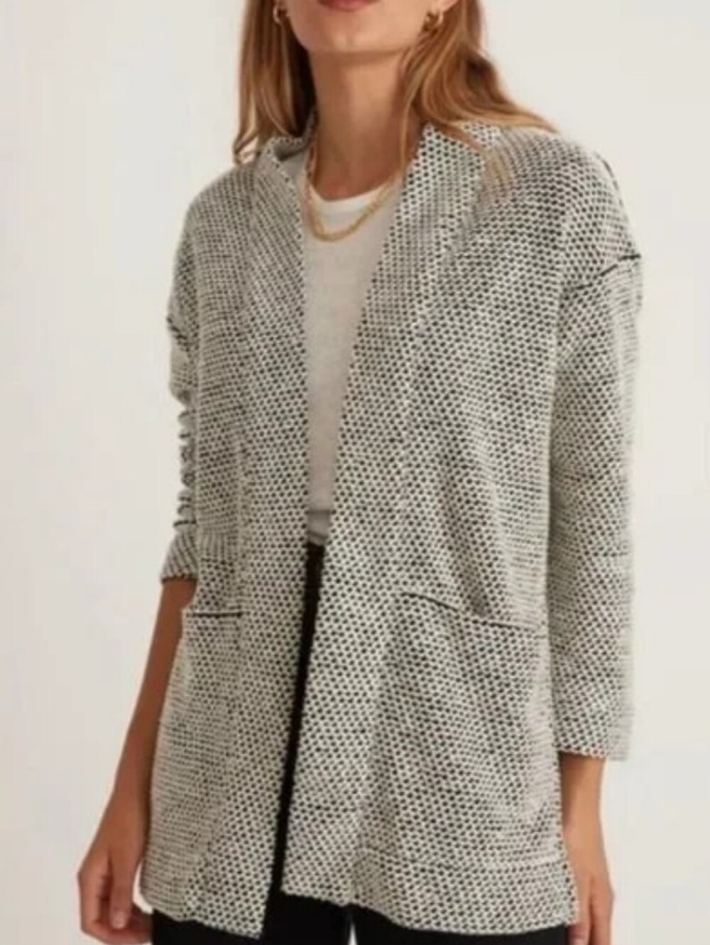 Marine Layer birdseye Open Long Cardigan XS